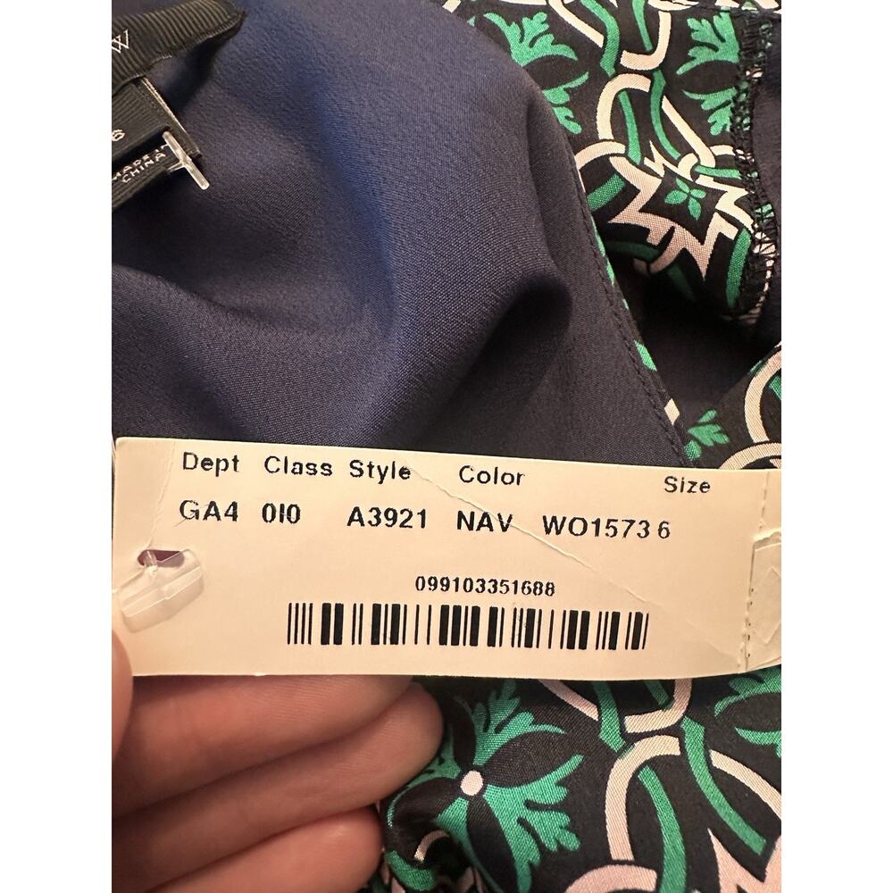 J Crew Silk Shift Dress Swoop Latticework Medallion Size 6 Open Back New $178 - Picture 8 of 10